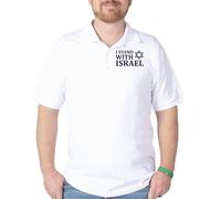 CafePress I Stand with Israel Golf Shirt Men's Golf Polo Shirt Pique Knit