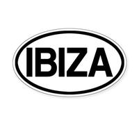 CafePress Ibiza Sticker Oval Bumper Sticker, Euro Oval Car Decal