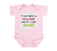 CafePress - If You Think Im Trouble, Meet Abuela Body Suit - Cute Infant Bodysuit Baby Romper Petal Pink