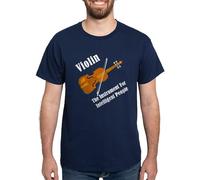 CafePress - Intelligent Violin - 100% Cotton T-Shirt Navy