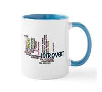 CafePress Introvert Strengths Word Cloud 2 Mug 11 oz (325 ml) Ceramic Coffee Mug