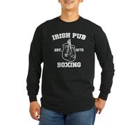 CafePress Irish Pub Boxing Long Sleeve T Shirt Unisex Cotton Long Sleeve T-Shirt Black