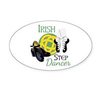 CafePress IRISH STEP Dancer Sticker Oval Bumper Sticker, Euro Oval Car Decal