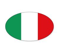 CafePress Italian Flag Oval Bumper Sticker, Euro Oval Car Decal