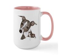 CafePress Italian Greyhound Art Large Mug 15 oz (444 ml) Ceramic Coffee Mug