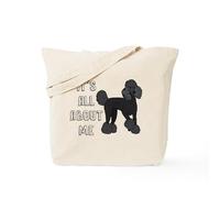 CafePress It's All About Poodles Tote Bag Natural Canvas Tote Bag, Reusable Shopping Bag