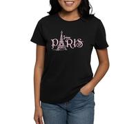 CafePress J'aime Paris Women's Dark T Shirt Womens Cotton Dark T-Shirt Black