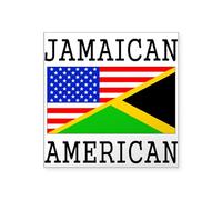 CafePress Jamaican American Flag Sticker Square Bumper Sticker Car Decal