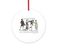 CafePress Jane Austen 4" Round MDF Wood Ornament