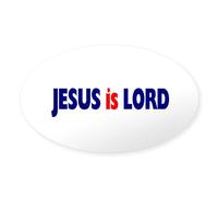 CafePress Jesus Is Lord Oval Sticker Oval Bumper Sticker, Euro Oval Car Decal