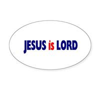CafePress Jesus Is Lord Oval Sticker Oval Bumper Sticker, Euro Oval Car Decal