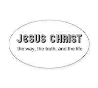 CafePress Jesus Is The Way Oval Sticker Oval Bumper Sticker, Euro Oval Car Decal