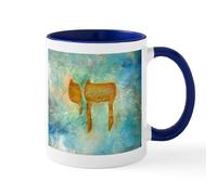 CafePress Jewish Hebrew Letter L'chayim Mugs 11 oz (325 ml) Ceramic Coffee Mug