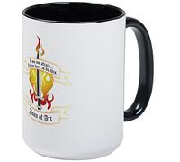 CafePress Joan of Arc Born to Do This Large Mug 15 oz (444 ml) Ceramic Coffee Mug