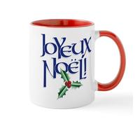 CafePress Joyeux Noel! Merry Christmas! Mug 11 oz (325 ml) Ceramic Coffee Mug