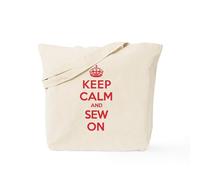 CafePress K C Sew On Tote Bag Natural Canvas Tote Bag, Cloth Shopping Bag