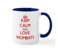 CafePress Keep Calm and Love Wombats Mugs 11 oz (325 ml) Ceramic Coffee Mug