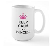 CafePress Keep Calm I'm A Princess Large Mug 15 oz (444 ml) Ceramic Coffee Mug