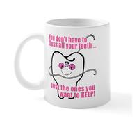 CafePress Keep Flossing Dentist Mug 11 oz (325 ml) Ceramic Coffee Mug
