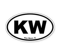 CafePress Key West Oval Sticker Oval Bumper Sticker, Euro Oval Car Decal