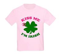 CafePress - Kiss Me I'm Irish Kids Light T-Shirt - Youth Kids Cotton T-Shirt