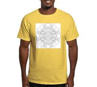 CafePress Large Hadron Collider Lineart Light T Shirt Men's Traditional Fit Light Casual Tshirt Yellow