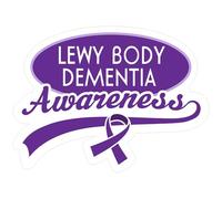 CafePress Lewy Body Dementia Awareness Small Die Cut Sticker, 3"x4" Glossy Finish