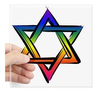 CafePress LGBT Star Of David Square Sticker 3 X 3 Square Bumper Sticker Car Decal