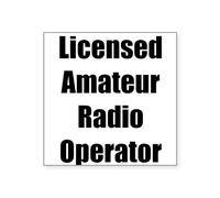 CafePress Licensed Radio Operator Square Sticker Square Bumper Sticker Car Decal