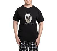 CafePress Lifes Better Boston Terrier Pajamas Men's Novelty Cotton Pyjama Set, Comfortable PJ Sleepwear