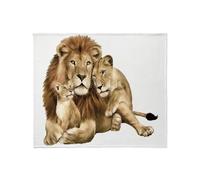 CafePress Lion And Cubs Throw Blanket Super Soft Fleece Plush Throw Blanket, 60"x50"