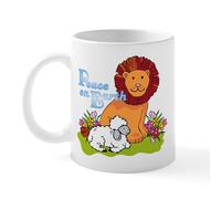 CafePress Lion & Lamb Peace On Earth Mug 11 oz (325 ml) Ceramic Coffee Mug