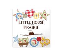 CafePress Little House On The Prairie Patches Square Sticker Square Bumper Sticker Car Decal