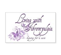 CafePress Living With Fibromyalgia Rectangle Bumper Sticker Car Decal