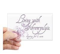 CafePress Living With Fibromyalgia Rectangle Bumper Sticker Car Decal