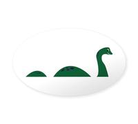 CafePress Loch Ness Monster Sticker Oval Bumper Sticker, Euro Oval Car Decal