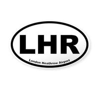 CafePress London Heathrow Airport Oval Sticker Oval Bumper Sticker, Euro Oval Car Decal