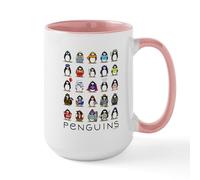 CafePress Lots of Penguins Large Mug 15 oz (444 ml) Ceramic Coffee Mug