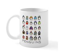 CafePress Lots of Penguins Mug 11 oz (325 ml) Ceramic Coffee Mug