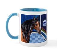 CafePress Lusitano Horse Sees Moon Mug 11 oz (325 ml) Ceramic Coffee Mug