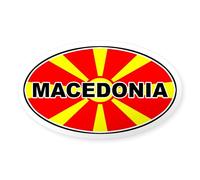 CafePress Macedonian Oval Flag Oval Sticker Oval Bumper Sticker, Euro Oval Car Decal