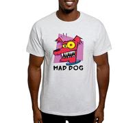 CafePress Mad Dog Light T Shirt Men's Traditional Fit Light Casual Tshirt Ash Gray