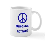 CafePress Make Love Not War Mugs 11 oz (325 ml) Ceramic Coffee Mug