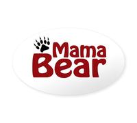 CafePress Mama Bear Claw Oval Sticker Oval Bumper Sticker, Euro Oval Car Decal
