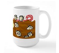 CafePress Marshmallows Drowning in Hot Chocolate Large Mug 15 oz (444 ml) Ceramic Coffee Mug