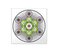 CafePress Metatron's Cube Square Sticker 3 X 3 Square Bumper Sticker Car Decal
