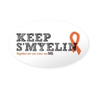 CafePress MS/Multiple Sclerosis Oval Bumper Sticker, Euro Oval Car Decal