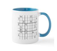 CafePress Mug Featuring Solvable But Very Hard Sudoku Puzzle 11 oz (325 ml) Ceramic Coffee Mug