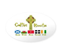 CafePress My Celtic Heritage. Oval Sticker Oval Bumper Sticker, Euro Oval Car Decal