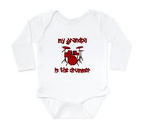 CafePress My Grandpa Is The Drummer Long Sleeve Infant Bodys Cute Long Sleeve Infant Bodysuit Baby Romper